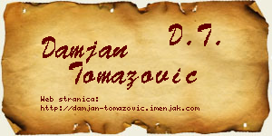 Damjan Tomazović vizit kartica